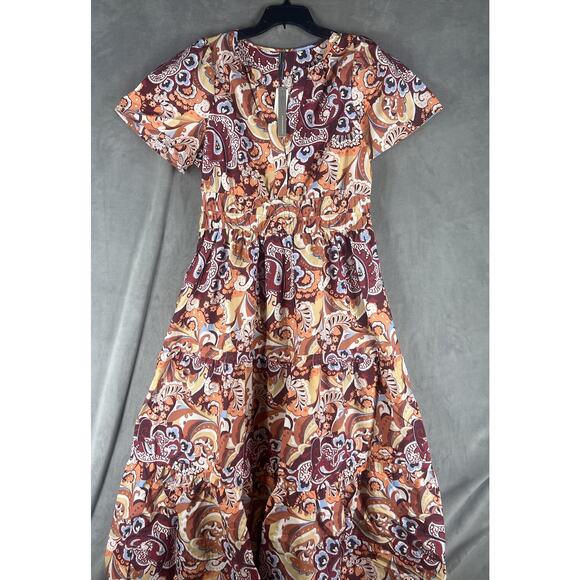 Anthropologie The Somerset Maxi Dress Size Large Geometric Print - Picture 3 of 9